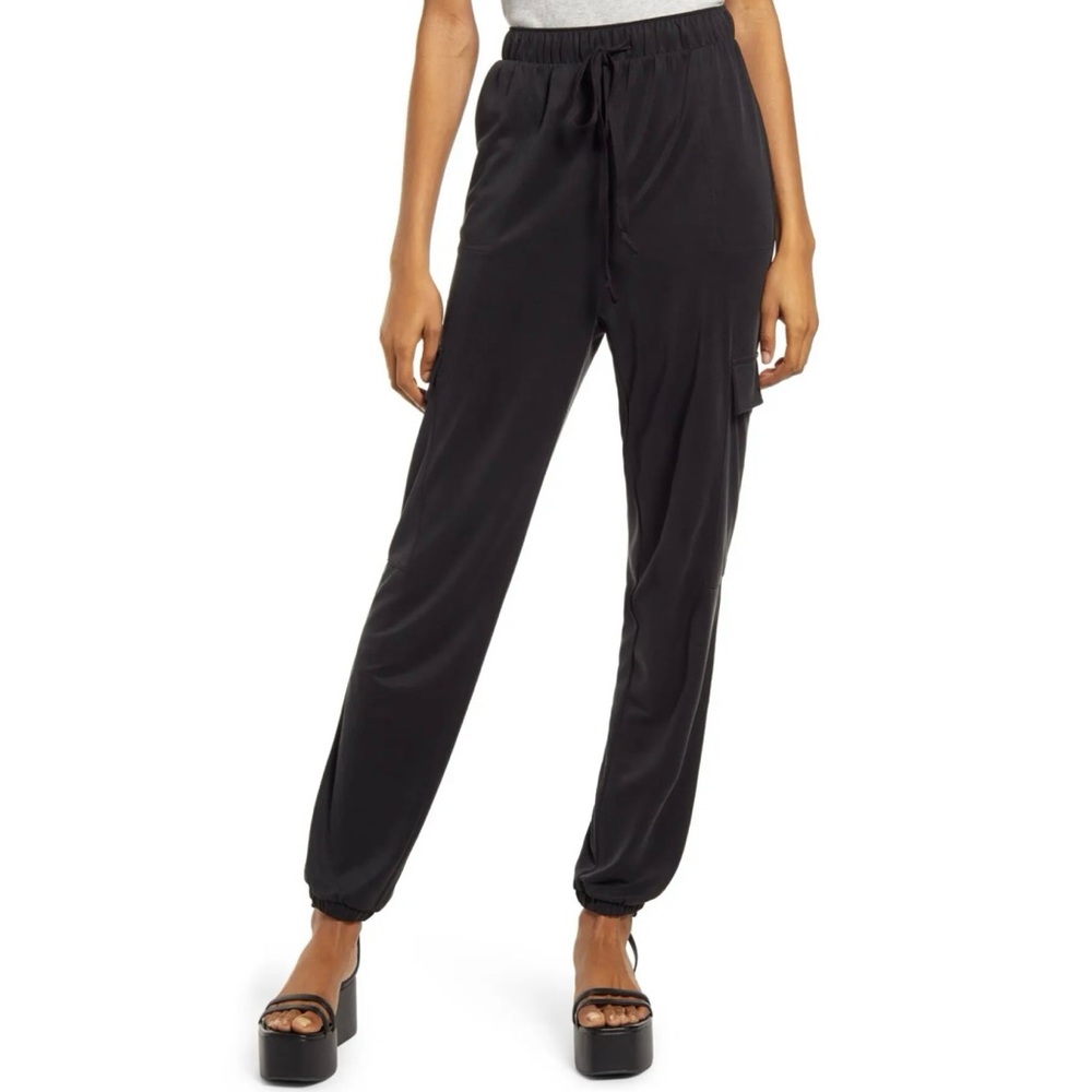 Nordstrom Open Edit Black Modal Jogger Pant Medium Athleisure Buttery Soft - Picture 1 of 10
